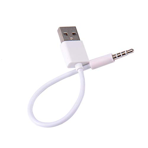  [AUSTRALIA] - VizGiz 2 Pack for iPod Shuffle Charger Cable USB Data Sync Charging Cord Replacement Jack 3.5mm Male AUX Plug to USB Male Adapter for Apple iPod Shuffle 3/4/5/6/7 Gen 3rd 4th 5th Generation MP3/MP4