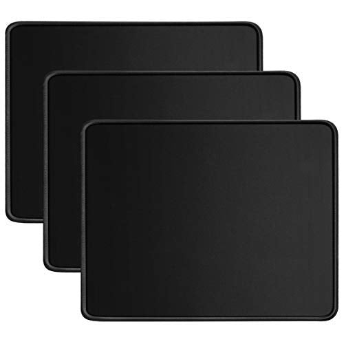  [AUSTRALIA] - HONESTY Mouse Pad Standard Size 10.2×8.3×0.08 Inch Computer Mouse Pad for Computer Office Game Learning, 3 Pack, Black