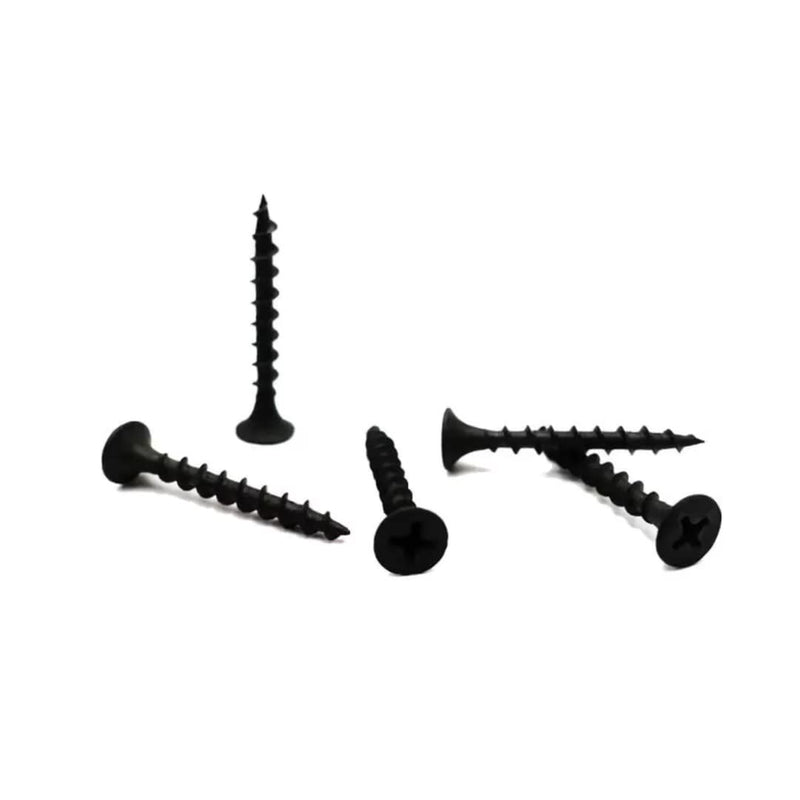  [AUSTRALIA] - MR SCREWS #6 x 1-1/4" Drywall Screws 280PCS Coarse Thread Wood Screws 1 LBS Flat Truss Head Self Tapping Screws Black Phosphate Coated Stainless Fast Self Tapping LZ-003 #6x1-1/4"