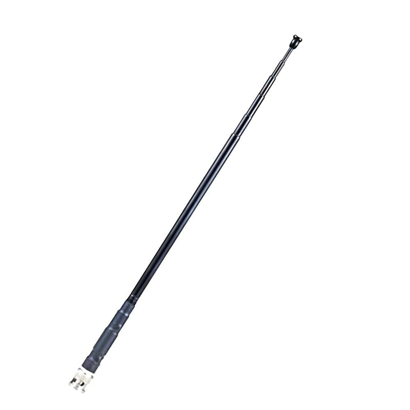  [AUSTRALIA] - UngSung Retractable Handheld CB Antenna 26~28 MHz with BNC Male Connector 9” to 27” Length 6 Section Chrome-Plated Copper Aerial Compatible with Any Handheld CB Radio BNC Female Connector