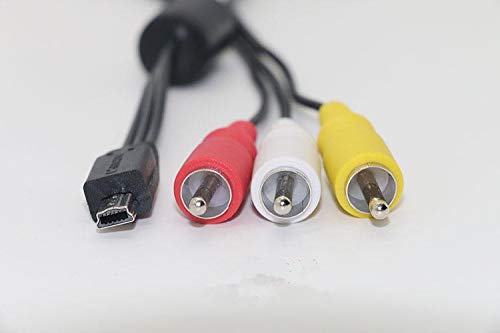  [AUSTRALIA] - Mini USB to 3 RCA Cable AV Stereo Audio Video Cable Replacement for Canon AVC-DC400ST Canon EOS 7D, 60D, 60Da,70D,100D,550D, 600D, 650D, 700D & Canon EOS Rebel SL1, T2i, T3i, T4i, Digital SLR Camera