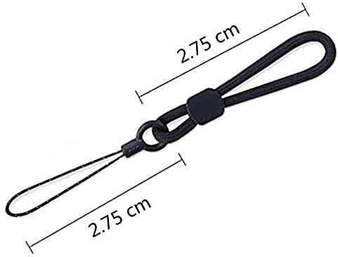  [AUSTRALIA] - Finger Lanyard Black 6Pack, Ring Strap Short Rope Compatible with USB Flash Drive,Phone Cases, Car Keys Black 6 Pack