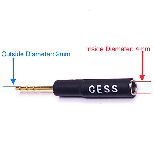  [AUSTRALIA] - CNCESS CESS-053 Banana Plug to Pin Plug Adapter, 4mm Female to Male Screw Type Banana, 4 Pack (Straight PIN) Straight PIN