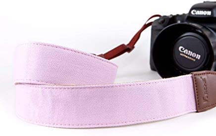  [AUSTRALIA] - ARCHE Adjustable and Comfortable Neck/Shoulder Camera Strap for All DSLR Camera Compatible Work with Nikon/Canon/Sony/Olympus and More DSLR, Mirrorless and Instant Camera (Solid Pink) Solid Pink