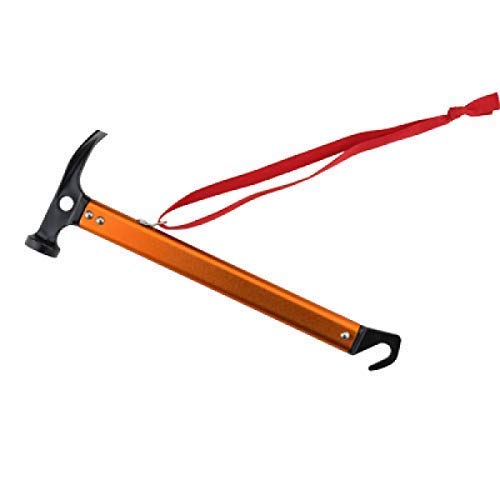  [AUSTRALIA] - Sutekus Peg Hammer Tent Stake Hammer Wedge Hammer Camping Hammer Lightweight Tent Stake Remover For Outdoor Mountaineering Tourism Camping (Orange) Orange