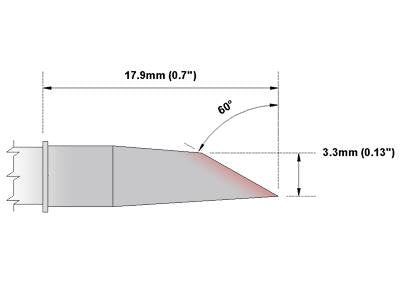  [AUSTRALIA] - Thermaltronics PM75DS525 Hoof 60deg 3.3mm (0.13in) interchangeable for Metcal SFP-DRH35