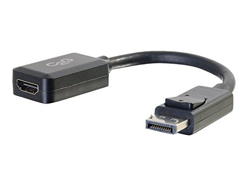  [AUSTRALIA] - C2G Display Port Cable, Display Port to HDMI, Male to Female, Black, 8 inches, Cables to Go 54322 0.7 Feet DisplayPort To HDMI