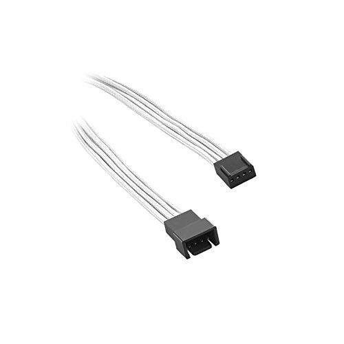  [AUSTRALIA] - CableMod ModFlex Sleeved 4-pin Fan Cable Extension (30cm, White) 4-pin Fan Cable (30cm)