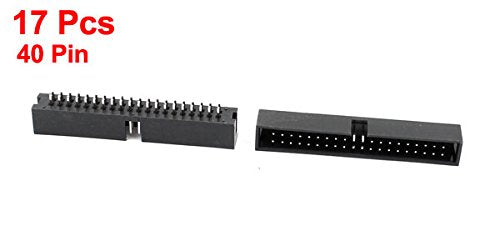  [AUSTRALIA] - uxcell a14112600ux0306 2.54mm 220 40-Pin PCB Box Header IDC Socket Male Connector (Pack of 17)