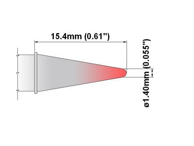  [AUSTRALIA] - Thermaltronics S75CS014 Conical Sharp 1.4mm (0.055in) interchangeable for Metcal SSC-774A