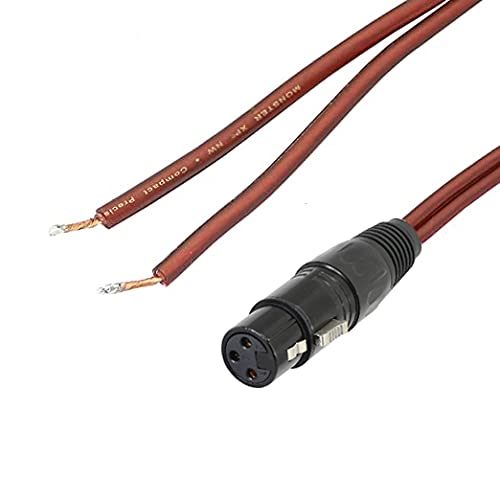  [AUSTRALIA] - XMSJSIY XLR Speaker Cable, Speaker Bare Wire to XLR Plug Gold Plated XLR 3 Pin Male Connector Replacement Audio Cable Open End for DJ/PA Amplifier Subwoofer Mixer (XLR 5M) (Female) female