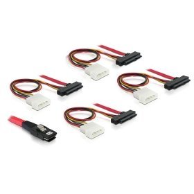  [AUSTRALIA] - cablecc LSI / 3Ware Molex Mini SAS SFF-8087 to SFF-8482 and Power x4 SAS Cable Without Power Cable