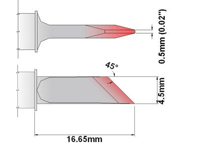  [AUSTRALIA] - Thermaltronics K75DS045 Knife 4.50mm (0.177in)