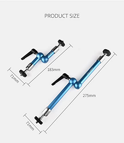  [AUSTRALIA] - Adjustable Articulating Magic Arm with 1/4" Thread Screw Aluminum for LCD Monitor LED Lights Microphone (11", Blue) 11"