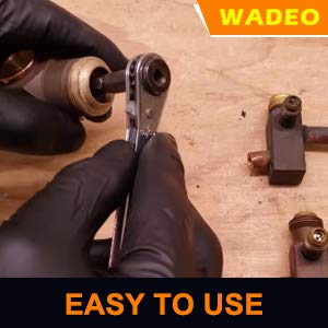  [AUSTRALIA] - Ratchet Wrench WADEO Ratcheting Service Wrench 3/8” to 1/4” with Hex Bit Adapter for Air Conditioning, Refrigeration Equipment, Equipment Repair