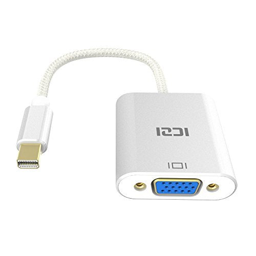  [AUSTRALIA] - ICZI Mini DP to VGA, Mini Displayport to VGA Adapter Cable Converter Aluminum Body Support 1080P for MacBook, Chromebook Pixel, Surface Pro and More