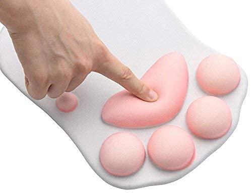 EasiCozi Cat Paw Mouse Pad with Wrist Support, Cartoon Cute Cats Paw Soft Silicone Rests Wrist Cushion Fashion Rest Comfort Mouse Pats (10.6×8.0) - LeoForward Australia