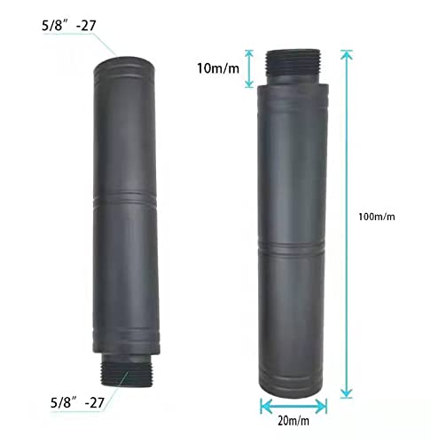  [AUSTRALIA] - Extension Tube For Mic 5/8 Male ,4 inch(Extra-long&thick),Extension Pipe for Wall Mount Mic Stand Used for Various Mounting Devices like Micphone Gooseneck ,Clip,Stand & Black 1Pack