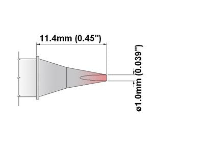  [AUSTRALIA] - Thermaltronics K75CH010 Chisel 30deg 1.0mm (0.04in)