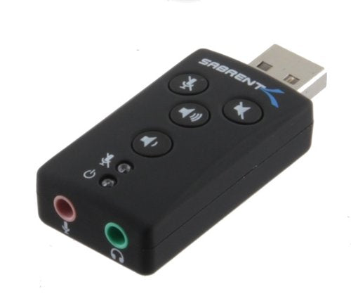  [AUSTRALIA] - SABRENT USB 2.0 External Surround Sound Adapter - Add Sound to a Desktop or Notebook - Driverless! (USB-SBCV)