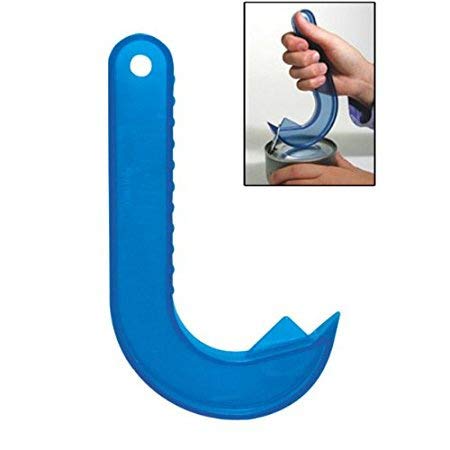 2 Easy Safe Ring Pull CAN OPENER Protects Nails Arthritis Hands Helper By ALAZCO RED & BLUE 2 - LeoForward Australia
