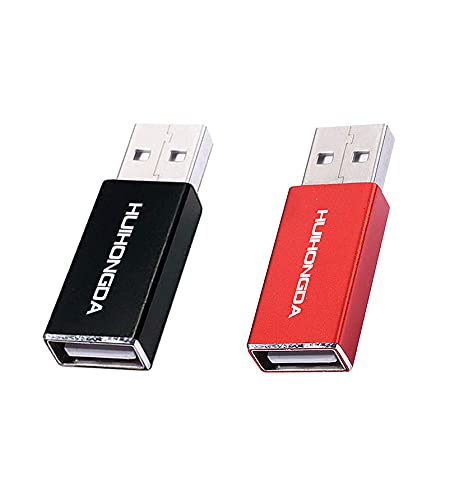 Huihongda 3rd Gen USB Data Blocker (3 Pack), Protect Against Juice Jacking, 100% Prevent Hacker Attack,Safe Charging (Red) Red - LeoForward Australia