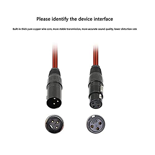  [AUSTRALIA] - XMSJSIY XLR Speaker Cable, Speaker Bare Wire to XLR Plug Gold Plated XLR 3 Pin Male Connector Replacement Audio Cable Open End for DJ/PA Amplifier Subwoofer Mixer (XLR 5M) (Female) female