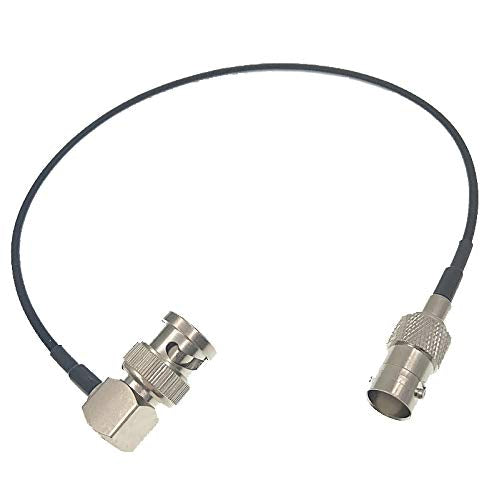  [AUSTRALIA] - Uonecn BNC Female Straight to BNC Male Right Angle SDI Cable for Camera 50 ohm