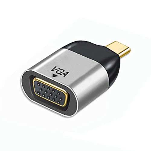  [AUSTRALIA] - CY USB C to VGA Adapter VGA to USB Type C Cable Monitor Adapter for Tablet Phone Laptop 1080p 60hz Silver - VGA