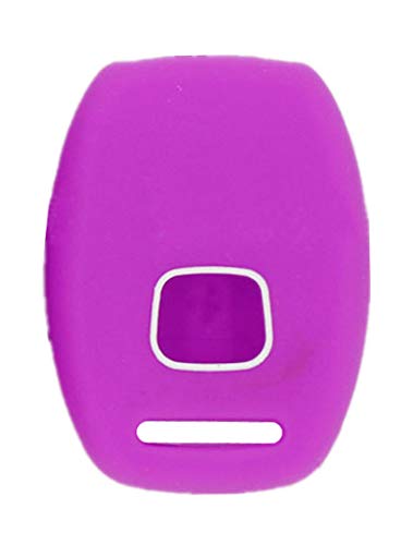  [AUSTRALIA] - KAWIHEN Silicone Key Fob Cover Case Protector Smart Remote Keyless Entry Case Holder Cover For Honda Accord Accord Crosstour CR-V Civic Element Pilot OUCG8D-380H-A N5F-S0084A N5F-A05TAA (Purple)