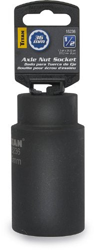  [AUSTRALIA] - Titan 15236 36 mm 1/2" Drive 12 Point Axle Nut Socket