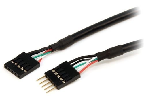  [AUSTRALIA] - (2 Pack) Tekit Internal 5-Pin USB IDC Motherboard Header Male to Female M/F Extension Cable 3ft/1m (Male to Female)