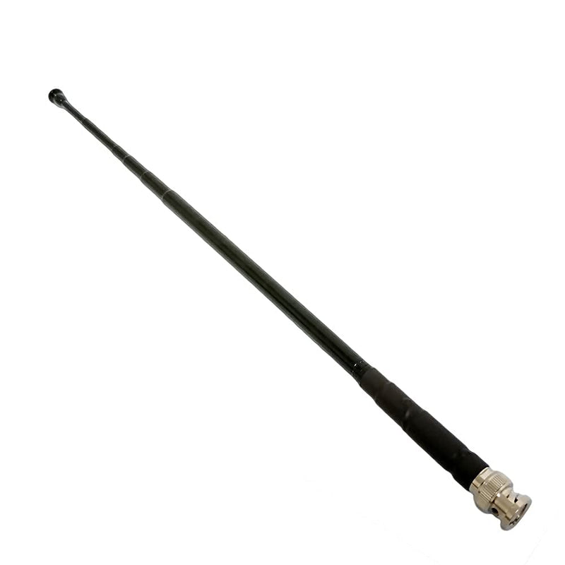  [AUSTRALIA] - UngSung Retractable Handheld CB Antenna 26~28 MHz with BNC Male Connector 9” to 27” Length 6 Section Chrome-Plated Copper Aerial Compatible with Any Handheld CB Radio BNC Female Connector