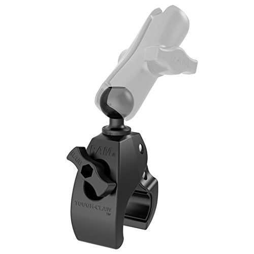  [AUSTRALIA] - RAM Mounts RAP-B-400U Tough-Claw Small Clamp Base with Ball with B Size 1" Ball for Rails 0.625" to 1.5" in Diameter