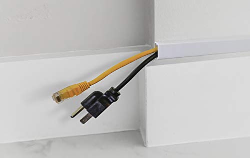  [AUSTRALIA] - 10 ft Paintable Cable Management Kit to Conceal and Hide Cables, Wires, or Cords by EasyLife Tech, White, 0.98 x 0.63 x 30 inch, Self-Adhesive