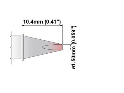  [AUSTRALIA] - Thermaltronics S60CH015 Chisel 30deg 1.50mm (0.06in) interchangeable for Metcal SSC-638A