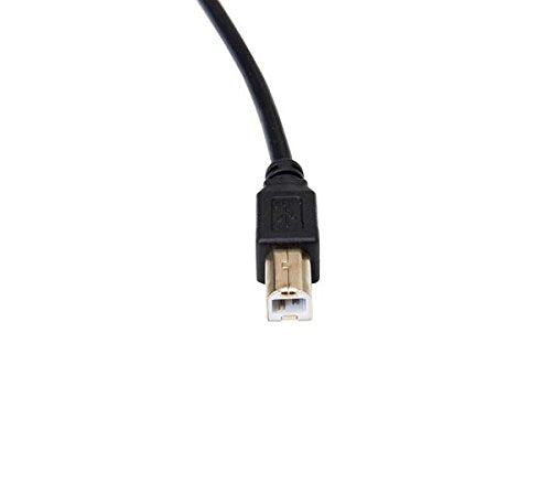  [AUSTRALIA] - OMNIHIL 8 Feet Long High Speed USB 2.0 Cable Compatible with Brother Printer HL-6180DW/BROTHER HL-L2370DW/Brother HL-L6250DW/Brother MFC-7240/ Brother QL-810W 8FT USB CORD Black