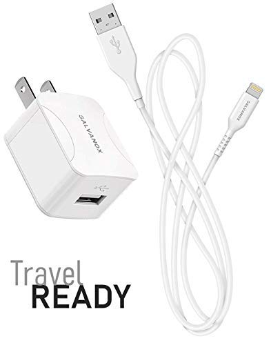  [AUSTRALIA] - Galvanox iPhone Charger with Wall Plug (10W Single Port) MFi Apple Certified Lightning to USB Cable Charging Cord and Outlet Power Adapter for iPhone 7/8 Plus/X/XR/Xs/11/12/13/14 Plus/14 Pro Max