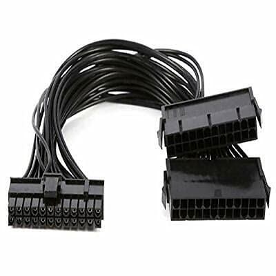  [AUSTRALIA] - Dual PSU Power Supply 24-Pin Extension Cable for ATX Motherboard 24-pin to 24 (20+4) pin 30CM (3pcs) 3pcs