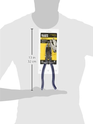  [AUSTRALIA] - Klein Tools D213-9ST Ironworker Pliers are High Leverage, Twist and Cut Soft Annealed Rebar Tie Wire, 8-Inch High Leverage/Plasitc Dipped Handle