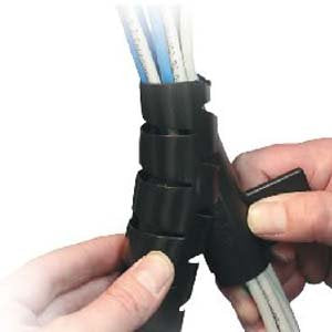  [AUSTRALIA] - InstallerParts 30mm Spiral Cable Wrap Desktop Computer Cable Management, Black (1.5M)