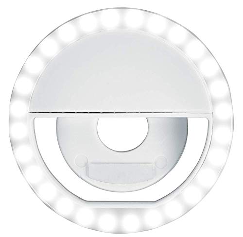  [AUSTRALIA] - Portable Selfie Ring Light Clip - from Jensen. for Photo/Vlogging/Video Conferencing. 3 Levels of Brightness. Compatible with All Smart Phones, Tablets and Laptops - Rechargeable