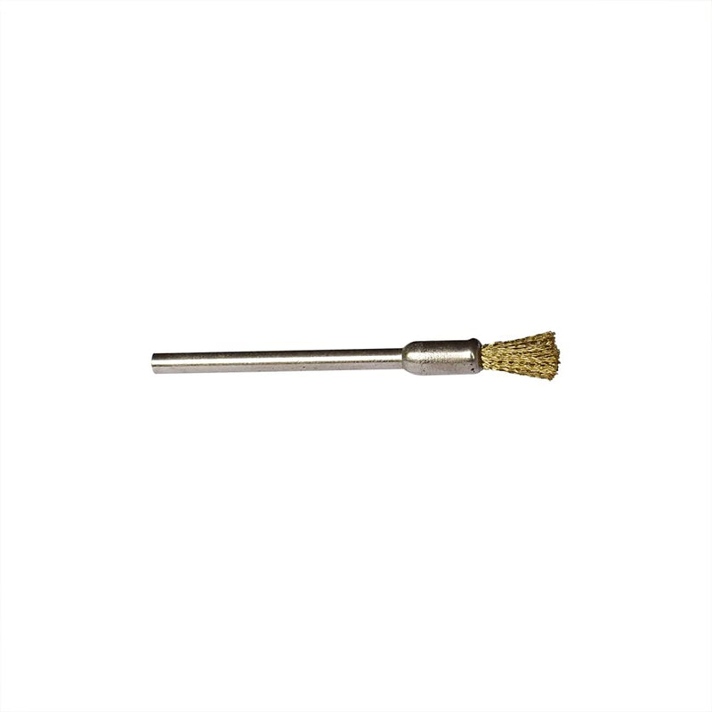  [AUSTRALIA] - Albedel 20 pcs Brass Wire Brushes Pen-shaped Wheels Polishing 1/5" Dia w/Shank 1/8" for Rotary Tools