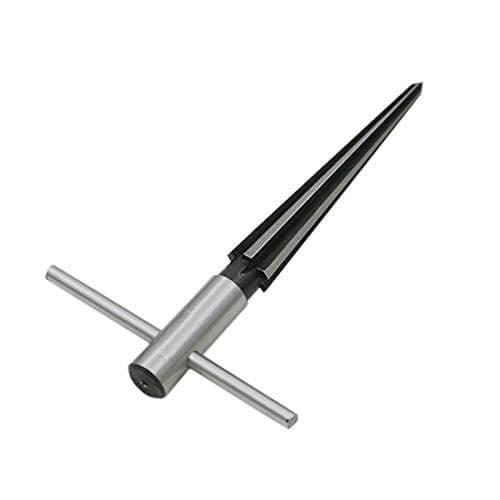 NIDAYE 1/8-1/2 (3.175mm-12.7mm) T Handle Tapered Reamer Tool - 6 Fluted Chamfer Bridge Pin Hole Hand Held Chaser Reaming Cutting Set for Wood Latches/Guitar/Woodworker/Luthier/Repairman Maintenance - LeoForward Australia
