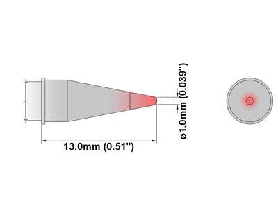  [AUSTRALIA] - Thermaltronics P80C010 Conical 1.00mm (0.04in)