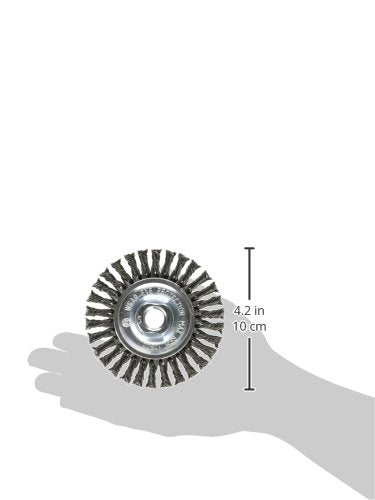  [AUSTRALIA] - Firepower 1423-2111 Knot-Style Stringer Bead Carbon and Stainless Steel Wire Wheel Brush with 4-Inch Diameter