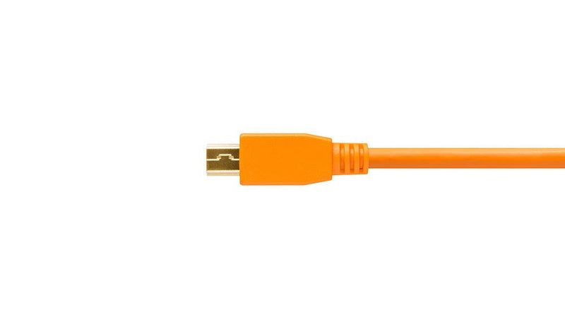  [AUSTRALIA] - Tether Tools TetherPro USB 2.0 to Mini-B 5-Pin Cable, 15' (4.6m), High-Visibility Orange