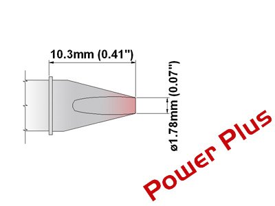  [AUSTRALIA] - Thermaltronics M7CH176H Chisel 30deg 1.78mm (0.07in), Power Plus