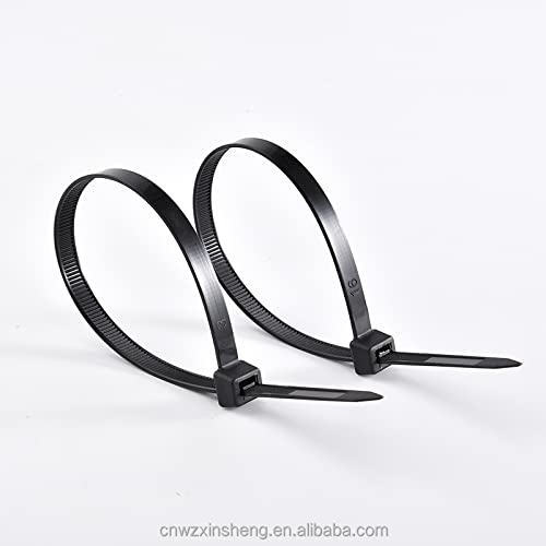  [AUSTRALIA] - Cable Zip Ties,500 Packs Self-Locking nylon (Black) Black
