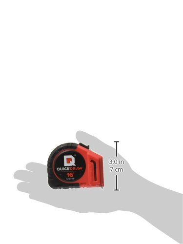  [AUSTRALIA] - 16' Foot QUICKDRAW PRO Self Marking Tape Measure - 1st Measuring Tape with a Built in Pencil - Contractor Grade Steel Tape - 16 Foot Power Locking Tape Ruler 16' Measuring Tape
